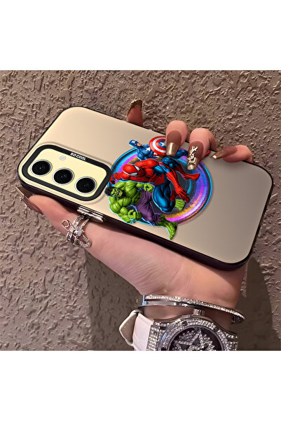 Hontinga حافظة صلبة رفيعة متوافقة مع كاميرا سامسونج جالاكسي S24 Fe مع نمط البطل