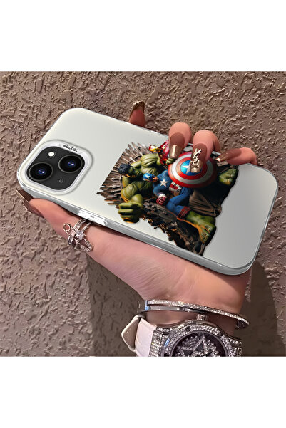 Hontinga حافظة صلبة رفيعة متوافقة مع كاميرا iPhone 14، بنمط Hero