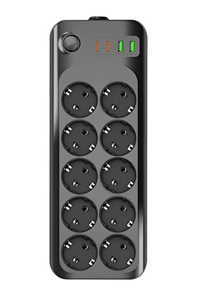 Techmaster Current Thermal Child Protection 2X USB 2X Type-C Input 10-Outlet ...