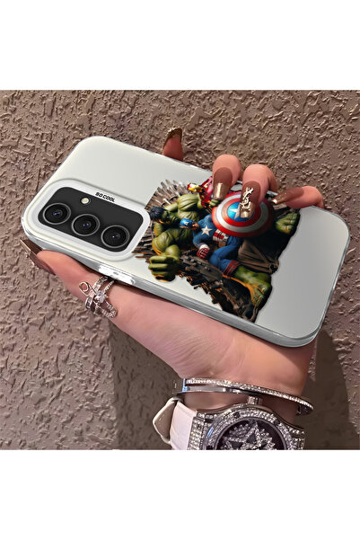 Hontinga حافظة صلبة رفيعة متوافقة مع كاميرا سامسونج جالاكسي S24 بلس بنمط الأبطال