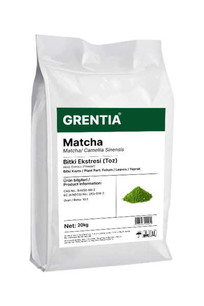 Grentia Maca / Matcha Toz Ekstresi / Toz Ekstraktı 20 kg - Camellia sinensis