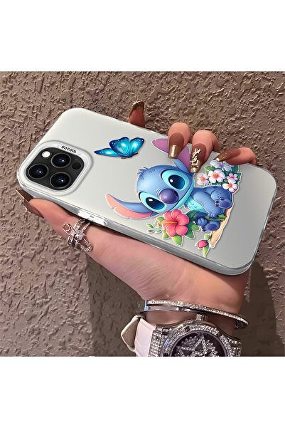 Hontinga حافظة صلبة رفيعة متوافقة مع كاميرا iPhone 15 Pro Max مع نمط مخيط