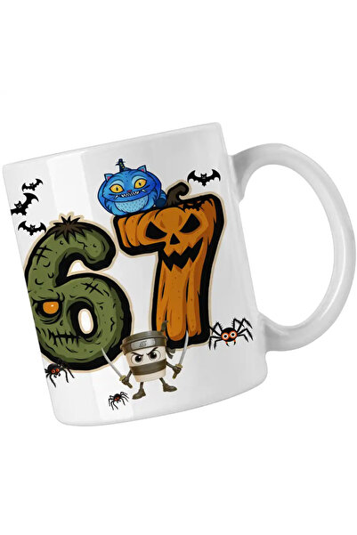 OEM Six Seven Halloween Pumpkin 6 7 Horror Mug