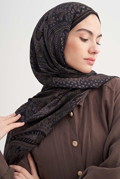 carell Ethnic İncira Viscose Shawl Dark