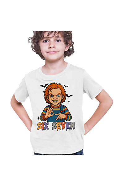 OEM Παιδικό T-shirt Six Seven Horror Chucky 67 Halloween για αγόρια