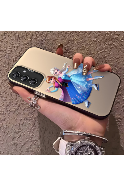 Hontinga حافظة صلبة رفيعة متوافقة مع كاميرا سامسونج جالاكسي M34، بنمط إلسا