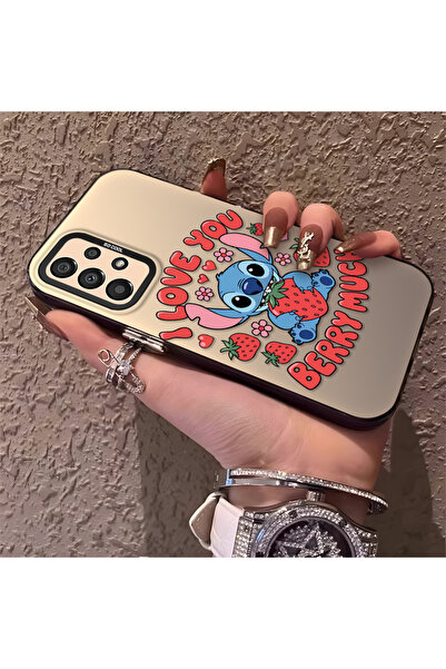 Hontinga حافظة صلبة رفيعة متوافقة مع كاميرا سامسونج جالاكسي A33 5G مع نمط مخيط