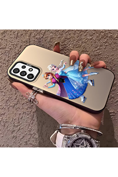 Hontinga حافظة صلبة رفيعة متوافقة مع كاميرا سامسونج جالاكسي A73، بنمط إلسا