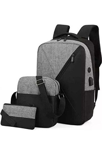 Generic Business Laptop Backpack Travel Rucksack School Bag 3 Pieces Smart Ba...