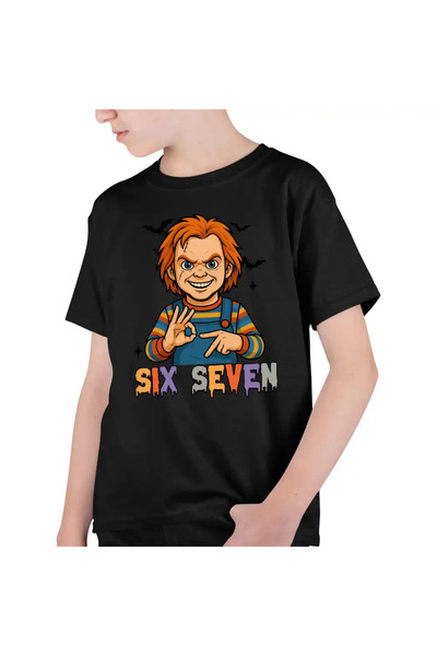 OEM Παιδικό T-shirt Six Seven Horror Chucky 67 Halloween για αγόρια