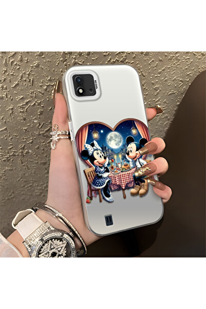 Hontinga حافظة سيليكون رفيعة مقاومة للصدمات بنمط ميكي متوافقة مع هاتف Realme ...