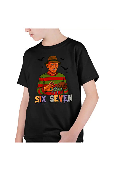 OEM Tricou Copii Baieti Six Seven Freddy Krueger 67 Halloween