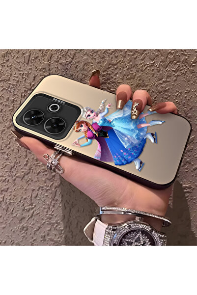 Hontinga حافظة صلبة رفيعة متوافقة مع كاميرا Poco M6 4G مع نمط إلسا