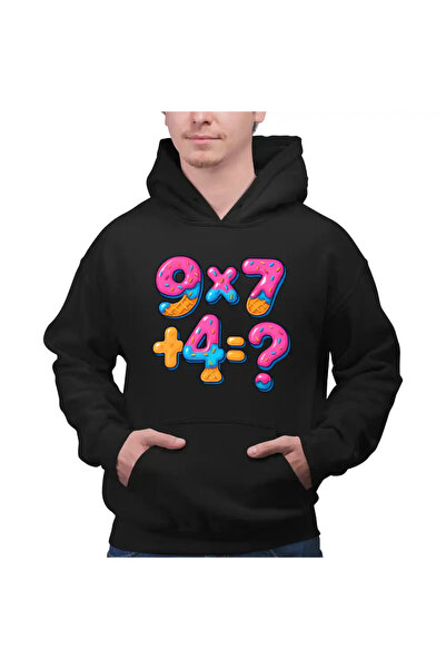 OEM Men's Hoodie Six Seven Math Formula Chocolate