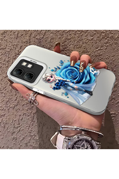 Hontinga حافظة صلبة رفيعة متوافقة مع كاميرا Infinix Smart 9، بنمط إلسا