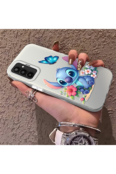 Hontinga حافظة صلبة رفيعة متوافقة مع كاميرا سامسونج جالاكسي M23/M13 مع نمط مخيط