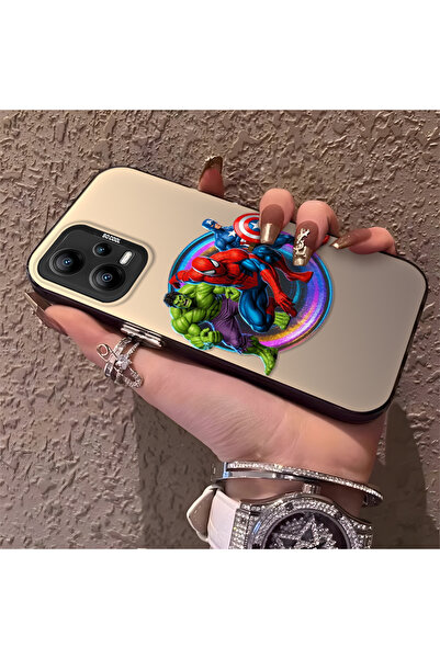 Hontinga حافظة صلبة رفيعة متوافقة مع كاميرا Poco X5 5G مع نمط Hero