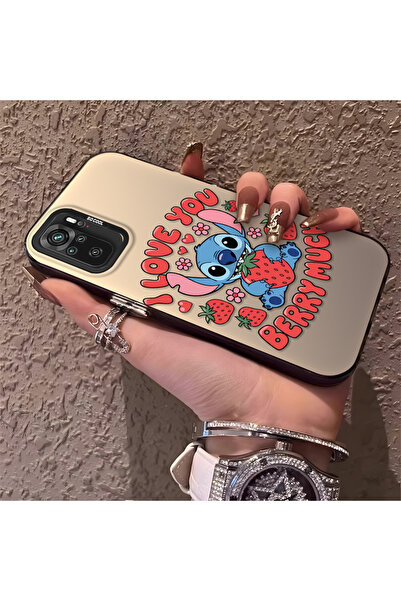 Hontinga حافظة رقيقة وصلبة متوافقة مع كاميرا Redmi Note 10 4G، بنمط مخيط