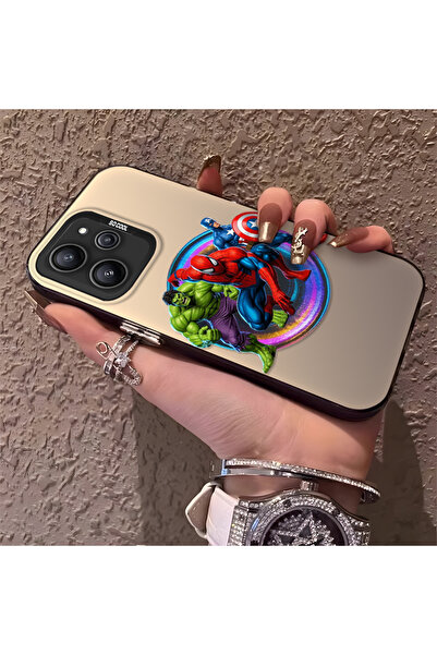 Hontinga حافظة ريدمي 12 4G متوافقة مع الكاميرا، حافظة صلبة رفيعة بنمط بطل