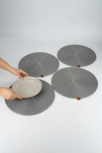 MS Glassware 4-Piece American Placemat Set, Runner, Presentation Placemats Se...