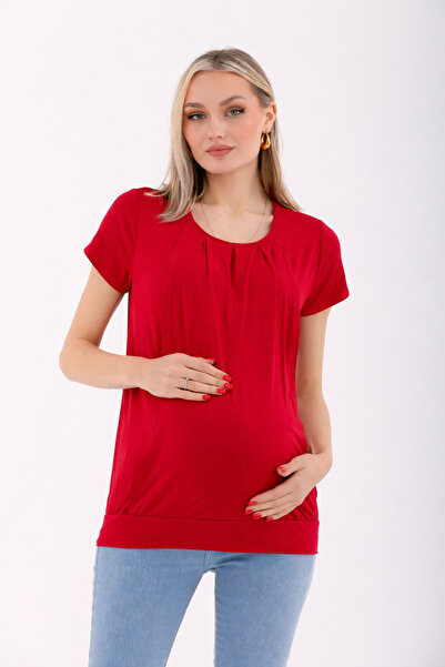 MEGHAN L.A Pregnant & Maternity Nursing Featured Soft Fabric Blouse