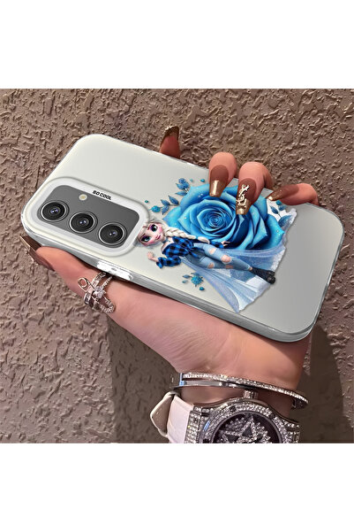 Hontinga حافظة صلبة رفيعة متوافقة مع كاميرا سامسونج جالاكسي S24، بنمط إلسا