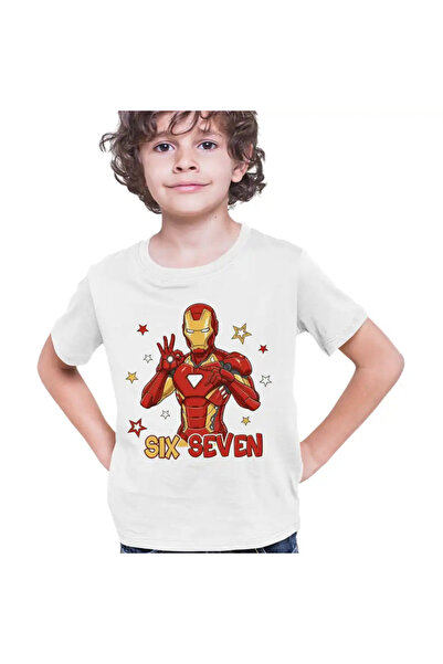 OEM Tricou Copii Baieti Six Seven Iron Man 67 Marvel Superhero