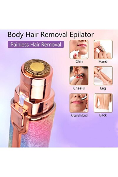 Solimpia 2-in-1 Nose Hair Trimmer, Eyebrow Trimmer, Lipstick-shaped Shaver for Facial Hair Removal