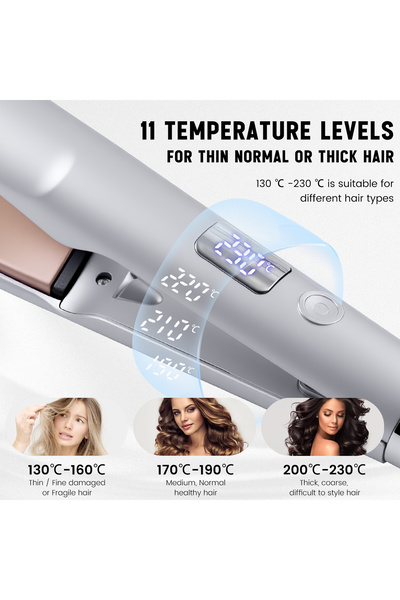 Hatteker Hair Straightener Heat Resistance Curling Iron Multiple Hair Curler