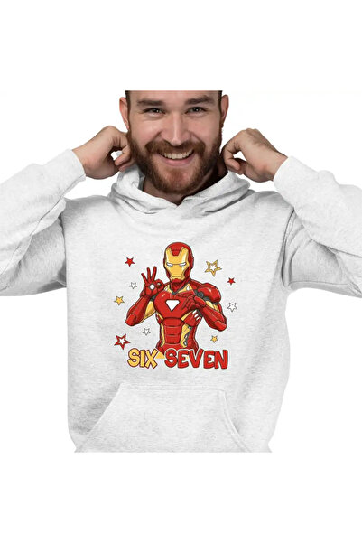 OEM Men's Hoodie Six Seven Iron Man 67 Marvel Superhero