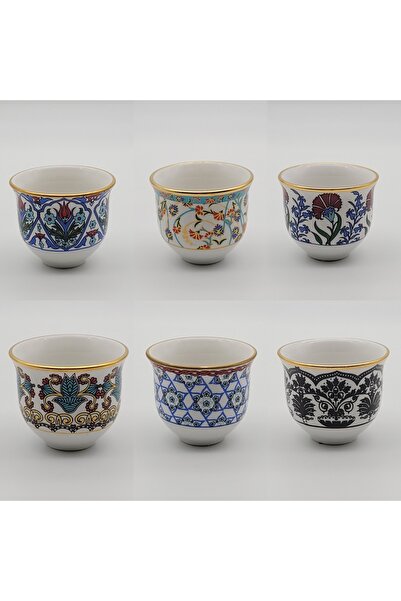 DUKKANI ISTANBUL Porcelain Gawa Cup Set 6-Piece Ela New Mix