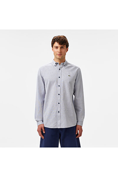Lacoste Erkek Regular Fit Düğmeli Yaka Lacivert Gömlek