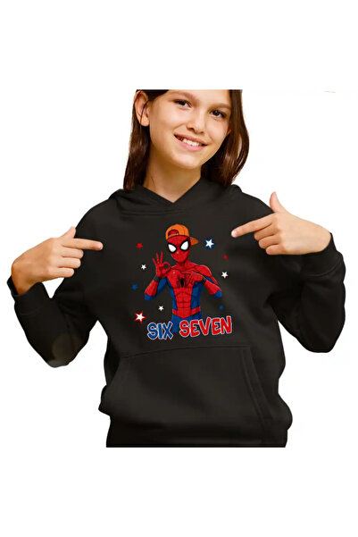 OEM Kids Girls' Six Seven Spiderman 67 Marvel Superhero Hoodie