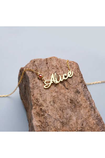 Satürn Silver Kuyumculuk Kişiye Özel İsimli Kolye Taşlı Kolye İstenilen İsim ...