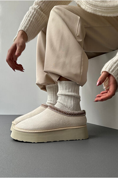 Mupa Shoes Sabo with Fur Inside, Light Beige