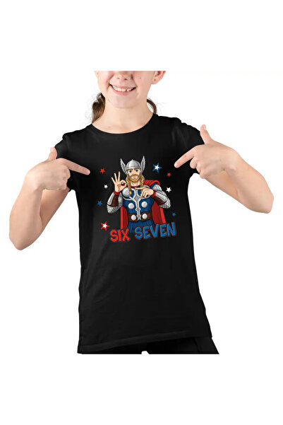 OEM Tricou Copii Fete Six Seven Thor 67 Marvel Superhero