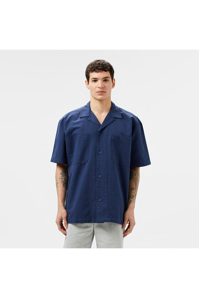 Lacoste Erkek Relaxed Fit Kısa Kollu Lacivert Gömlek