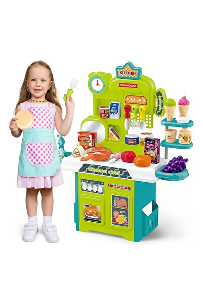 Toybox Kids Kitchen Playset Interactive Kids Toy Kitchen Set with Light & Sound