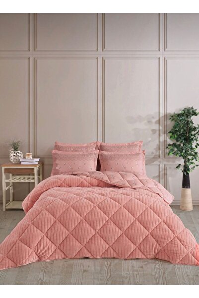 Bella Home Single Jacquard Sleeping Set - Wellsoft Quilt - 3 Pieces - with Or...