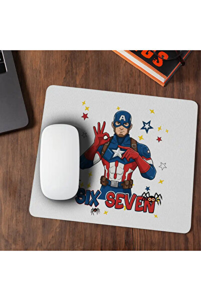 OEM Mousepad Six Seven Captain America 67 Marvel Superhero