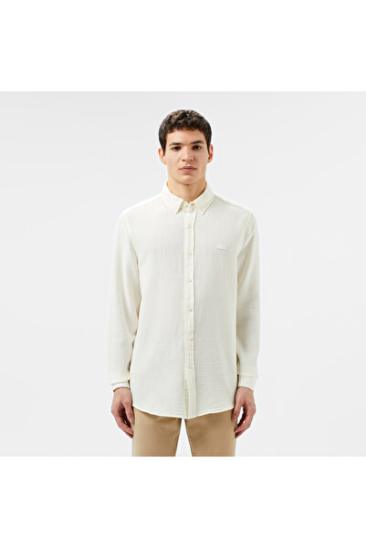 Lacoste Erkek Slim Fit Beyaz Gömlek