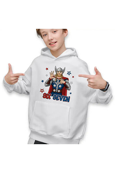 OEM Kids Boys' Sweatshirt Six Seven Thor 67 Marvel Superhero
