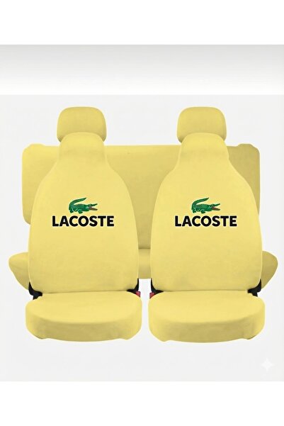 Vemaks Oto Aksesuar Yellow Printed Front and Rear Service Cover Auto Seat Cover