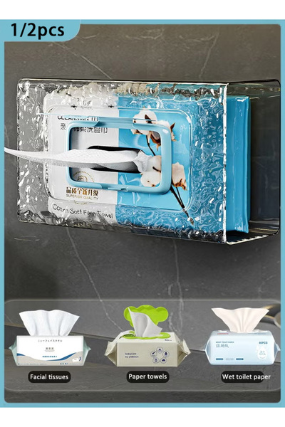 Generic Wall-Mounted Tissue Box Self-Adhesive Tissue Box for Home Kitchen Off...