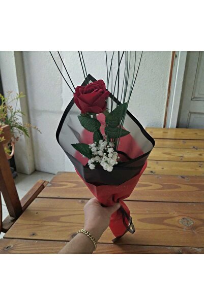 AHİRA Sevgililer Günü Gerçek Görünümlü Yapay Solmayan Gül Buketi İsme Özel No...