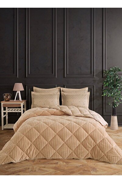 Bella Home Single Jacquard Sleeping Set - Wellsoft Quilt - 3 Pieces - with Or...