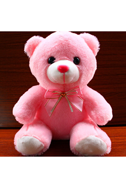 Choice دمية دب مضيء وردي اللون بطول 22 سم، مزود بإضاءة LED، بإضاءة RGB من 0 إ...