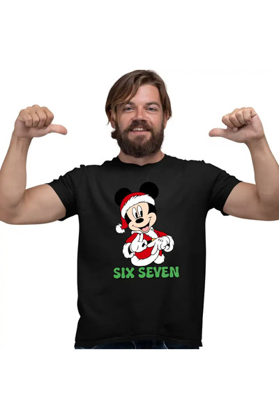OEM Men's T-shirt Six Seven Mickey Mouse Christmas Donald Duck