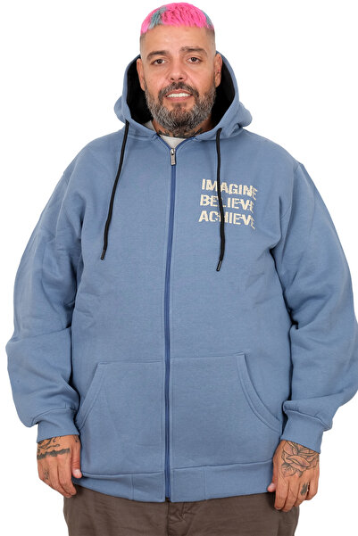ModeXL Mode XL Men's Plus Size Sweat Hoodie Zipper. Printed 24538