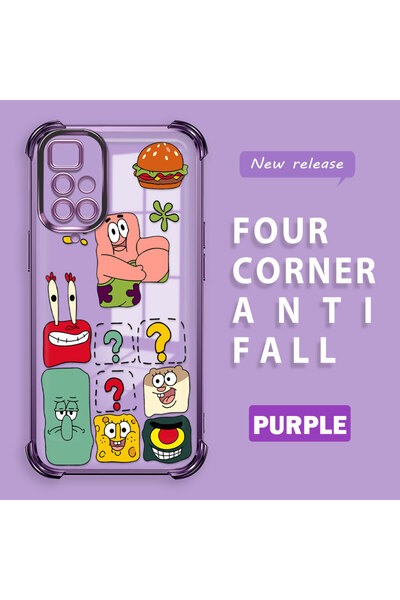 ucuc حافظة حماية من السيليكون الشفاف المتوافقة مع هاتف Redmi 10 2022، سبونج بوب